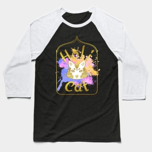 Holi cat colors Baseball T-Shirt